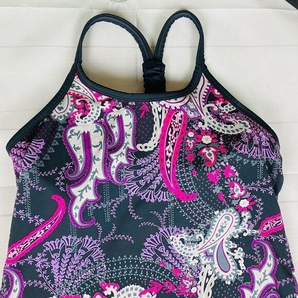 Athleta Pavitra Paisley Tank Top Grey Size M - Picture 4 of 9